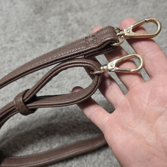 Adjustable Purse Strap - Brown with Gold Color Accents - Picture 4 of 7